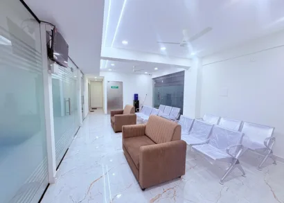 Comfortable waiting area at S&S Clinics, Hyderabad